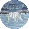 Polar Bear with Northern Lights